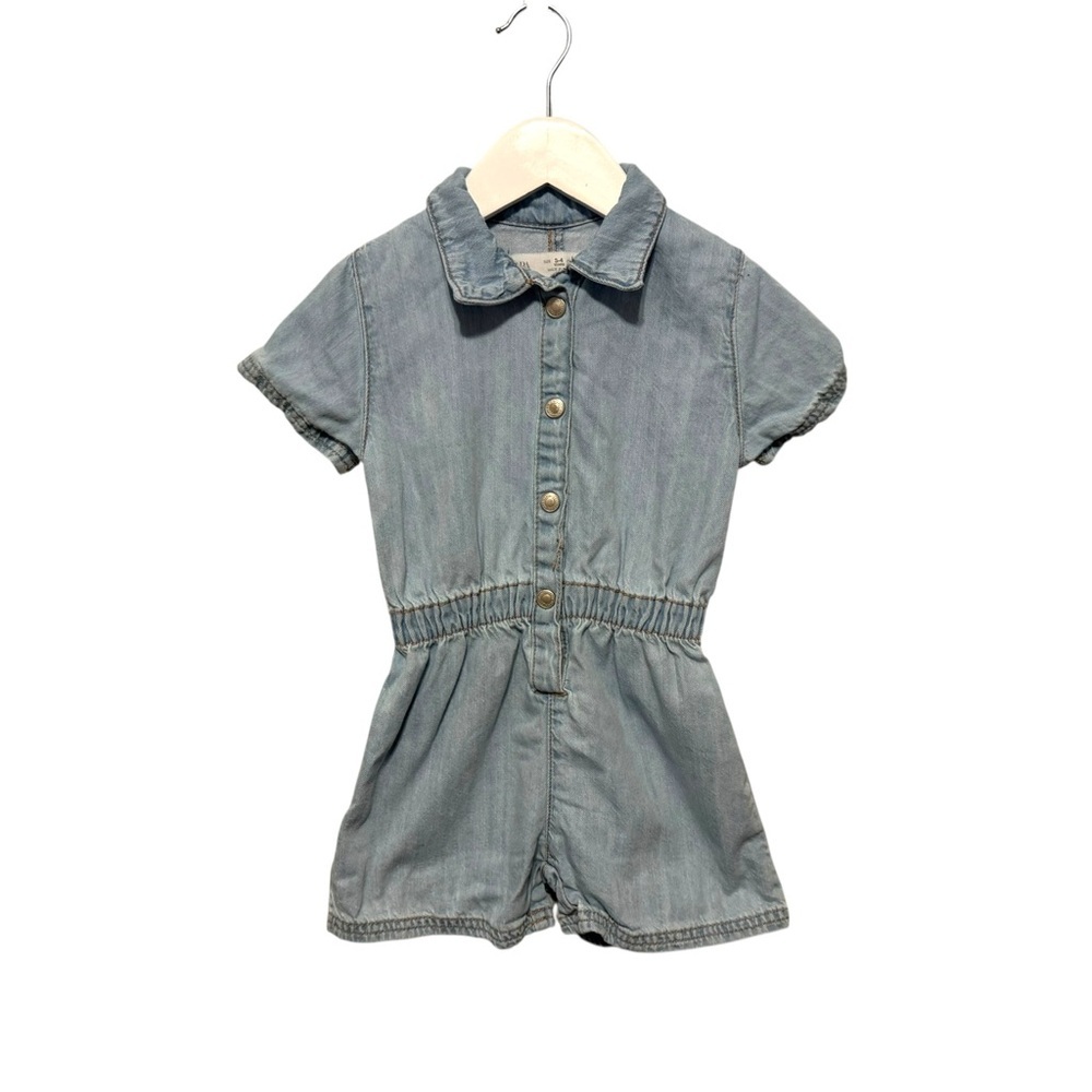 ⭐️ 5/$30 Zara Kids Denim Romper size 3-4 Years